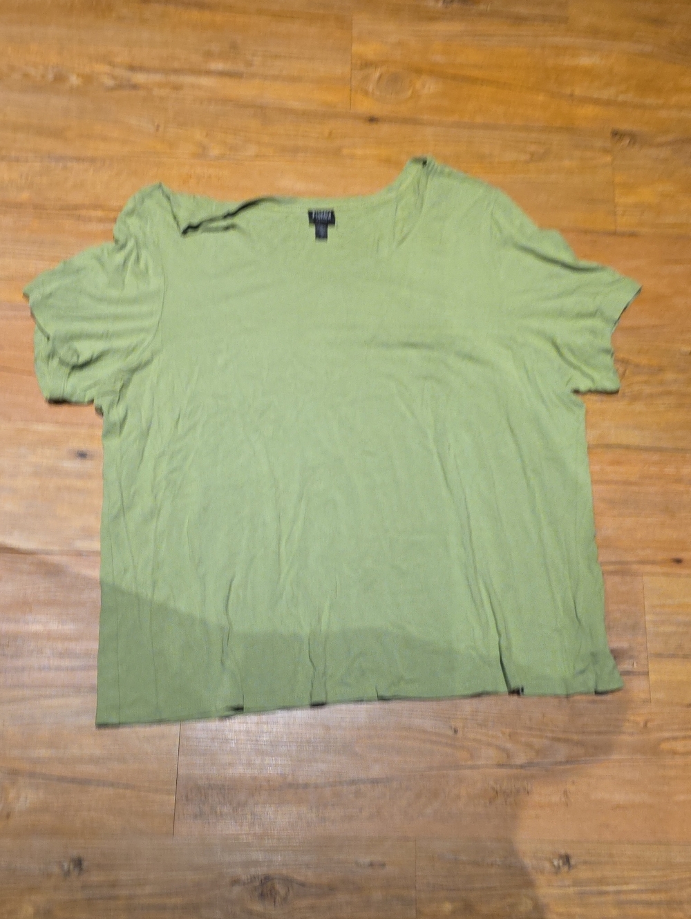 Eileen Fisher Light Olive Green Short Sleeve Crewneck Tee